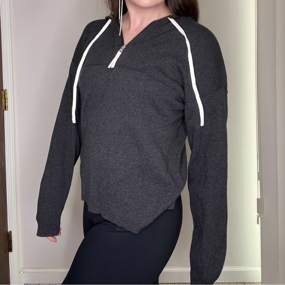 Johnny Was Calme Washable Cotton Cashmere Sporty Half Zip Hoodie New With Tags - Picture 8 of 11